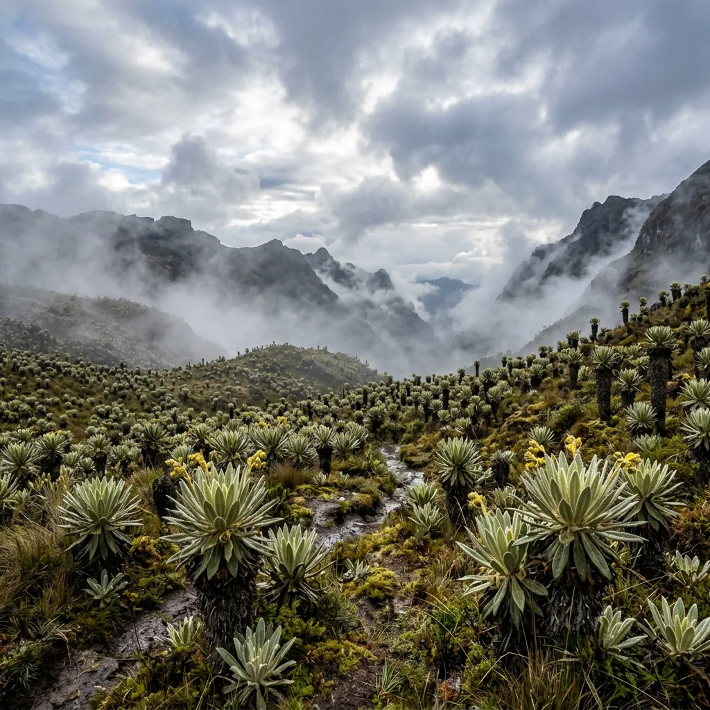 Protected landscape representing Sumapaz National Natural Park in Colombia