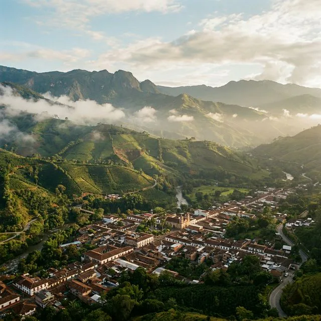Travel view representing Andes in Antioquia, Colombia