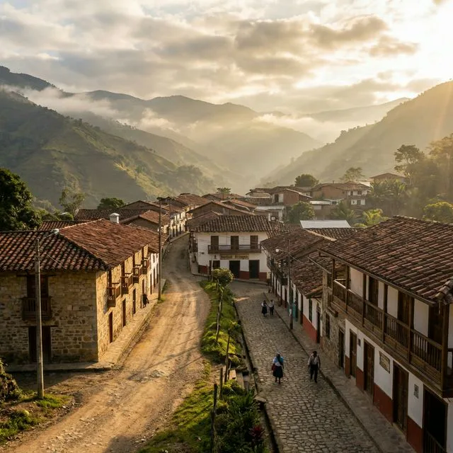 Travel view representing Buriticá in Antioquia, Colombia