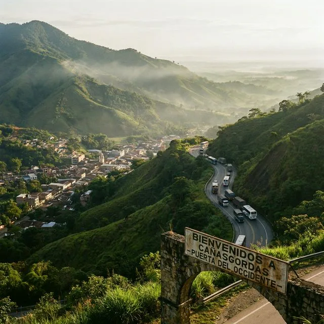Travel view representing Cañasgordas in Antioquia, Colombia