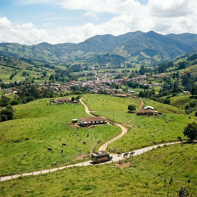 Travel view representing Guarne in Antioquia, Colombia