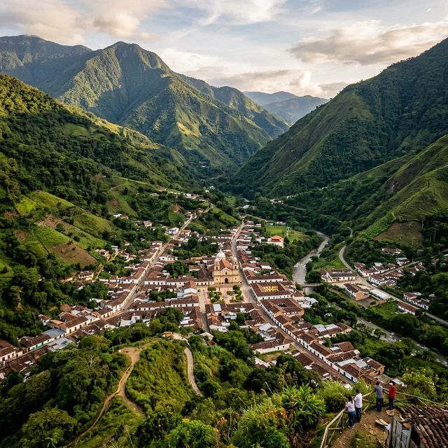 Travel view representing Oporapa in Huila, Colombia