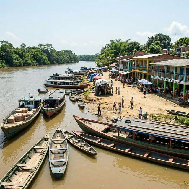 Travel view representing Puerto Nare in Antioquia, Colombia
