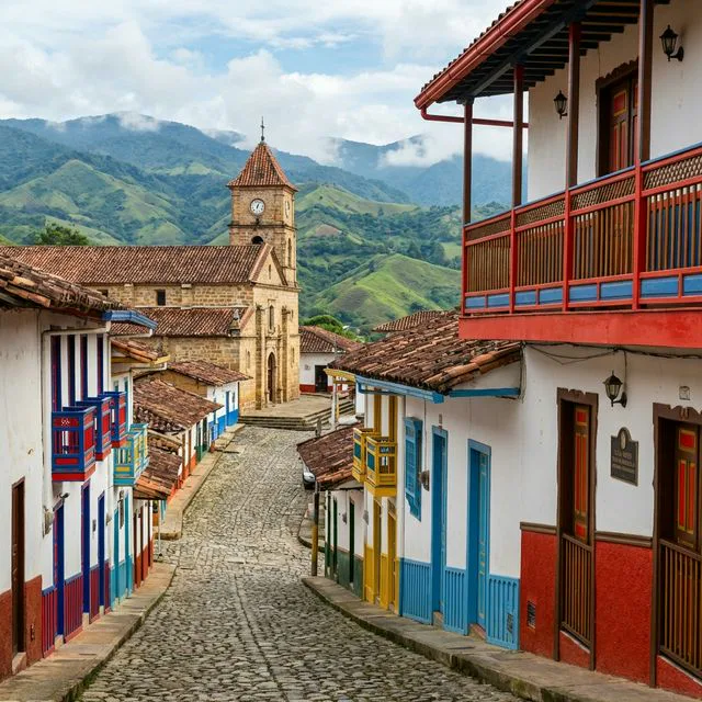 Travel view representing Santo Domingo in Antioquia, Colombia