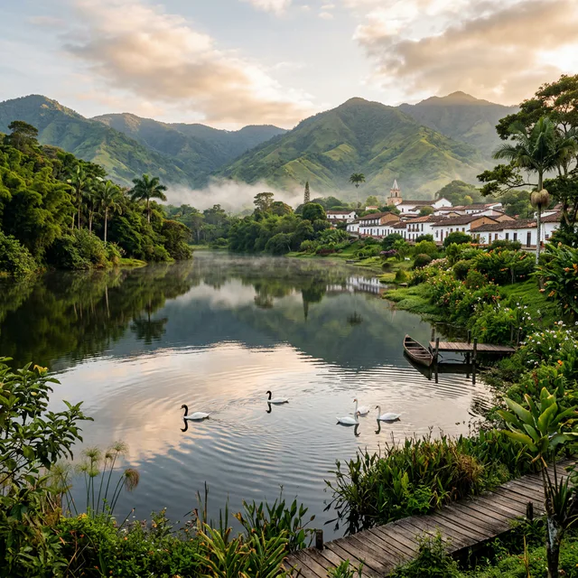 Travel view representing Tesalia in Huila, Colombia
