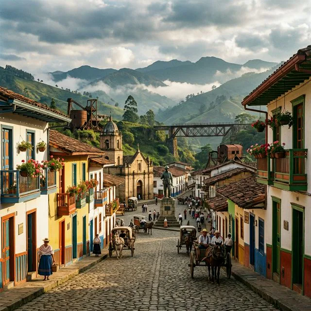 Travel view representing Titiribí in Antioquia, Colombia