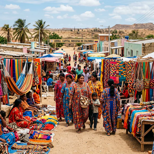 Travel view representing Uribia in La Guajira, Colombia