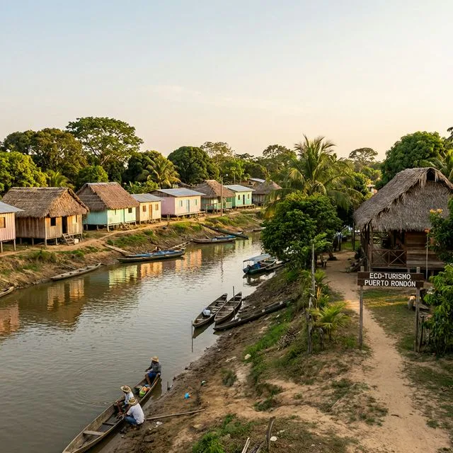 Travel view representing Puerto Rondón in Arauca, Colombia