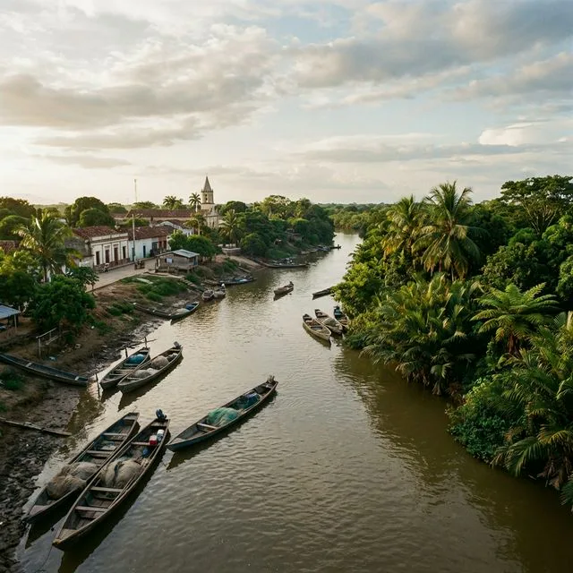 Travel view representing Achí in Bolívar, Colombia