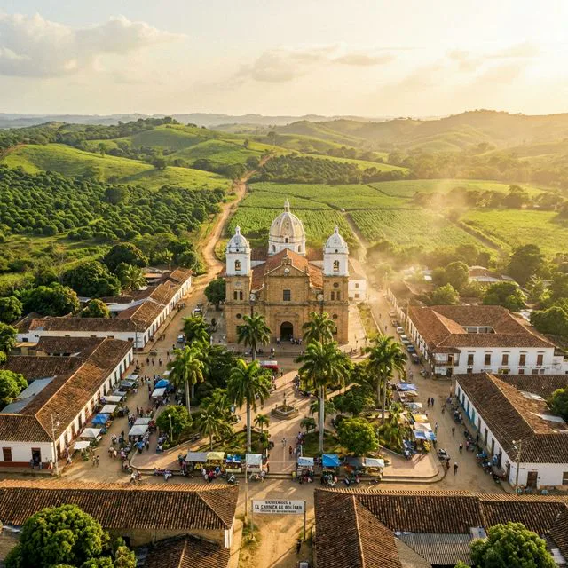 Travel view representing El Carmen de Bolívar in Bolívar, Colombia