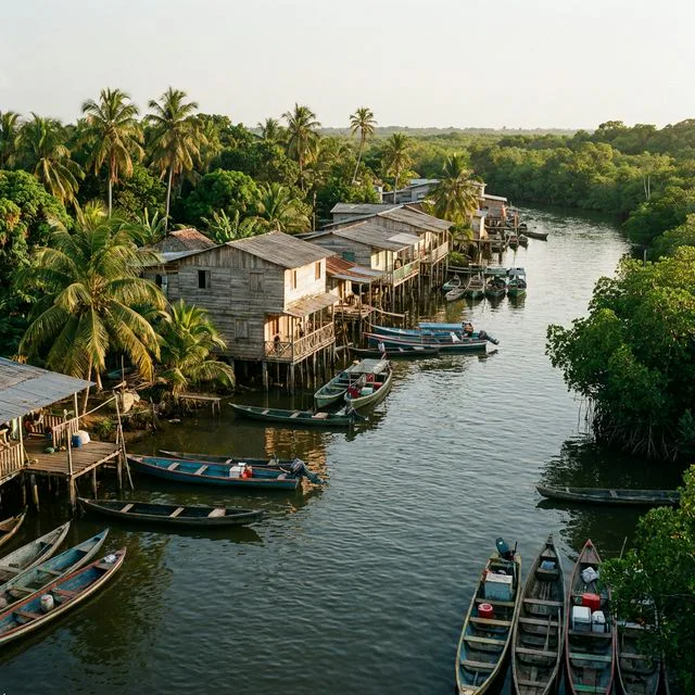 Travel view representing Río Viejo in Bolívar, Colombia