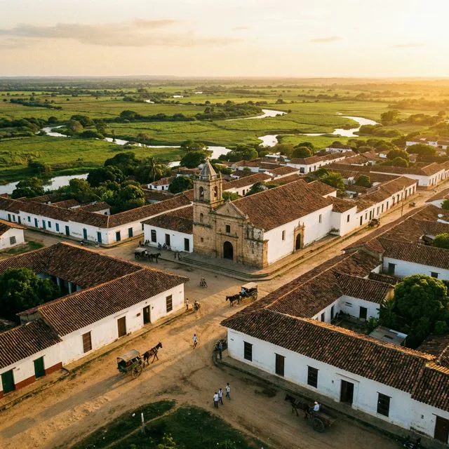 Travel view representing Santa Rosa in Bolívar, Colombia