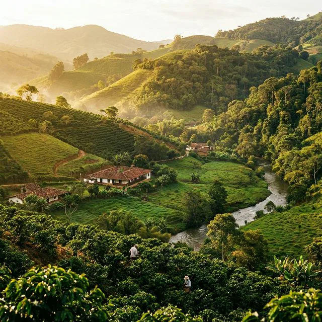 Travel view representing Berbeo in Boyacá, Colombia