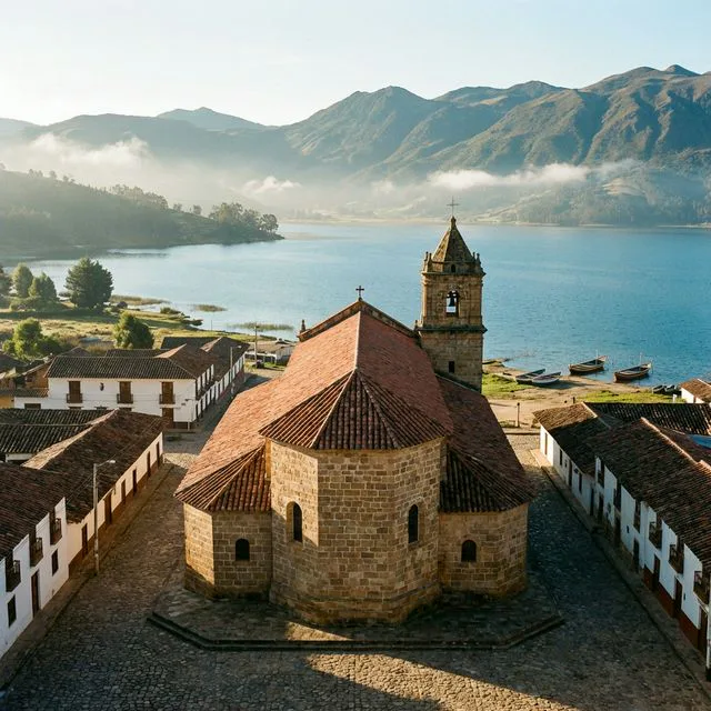 Travel view representing Cuítiva in Boyacá, Colombia