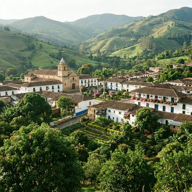 Travel view representing Jenesano in Boyacá, Colombia