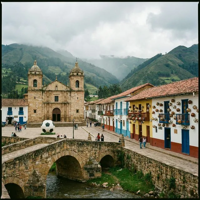 Travel view representing Monguí in Boyacá, Colombia