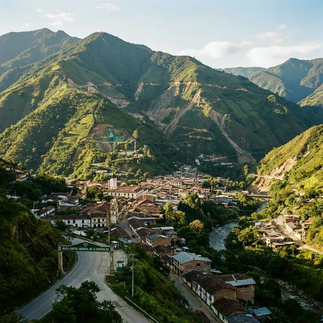 Travel view representing Muzo in Boyacá, Colombia
