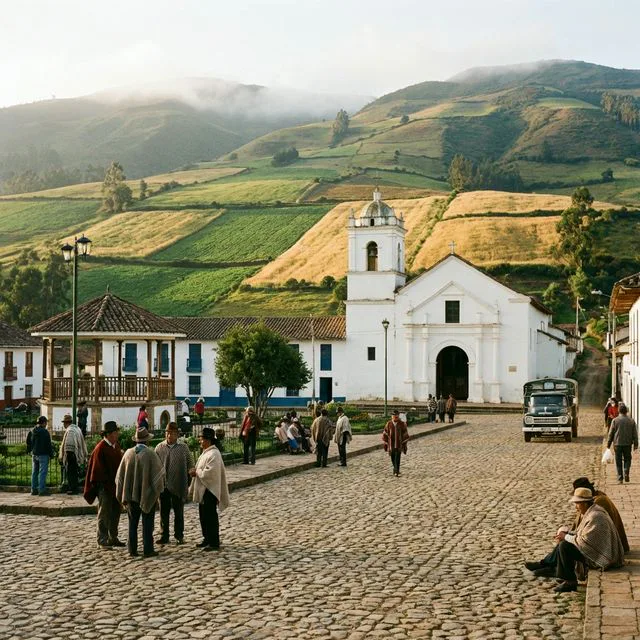 Travel view representing Oicatá in Boyacá, Colombia