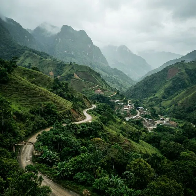 Travel view representing Otanche in Boyacá, Colombia