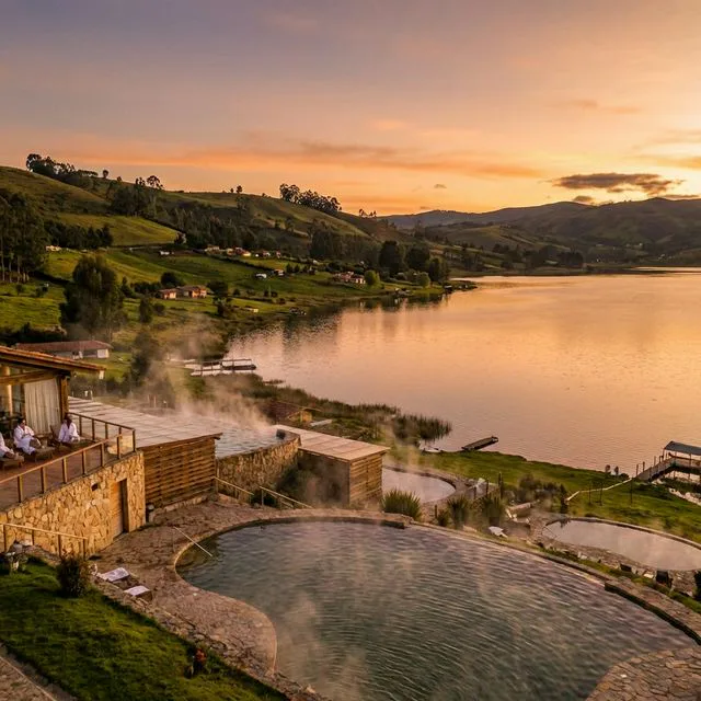 Travel view representing Paipa in Boyacá, Colombia