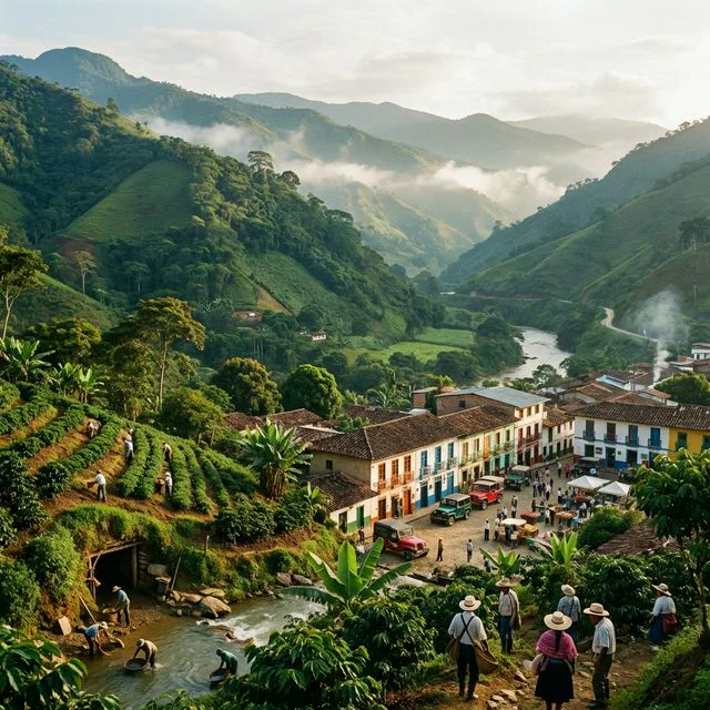 Travel view representing Pauna in Boyacá, Colombia