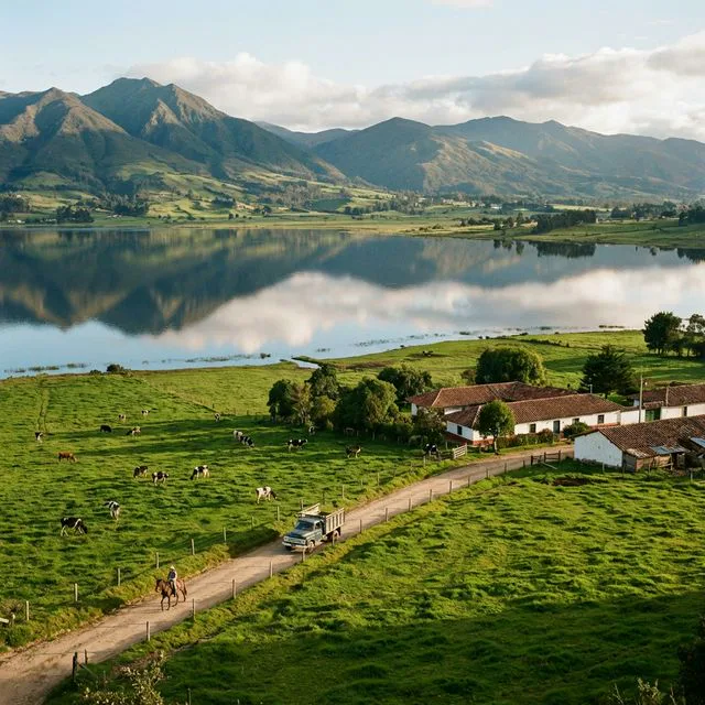 Travel view representing San Miguel de Sema in Boyacá, Colombia
