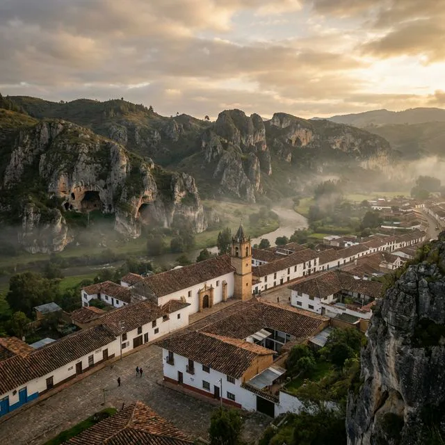 Travel view representing Santa Sofía in Boyacá, Colombia
