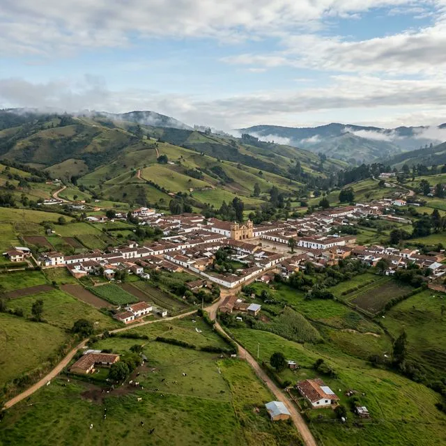 Travel view representing Somondoco in Boyacá, Colombia