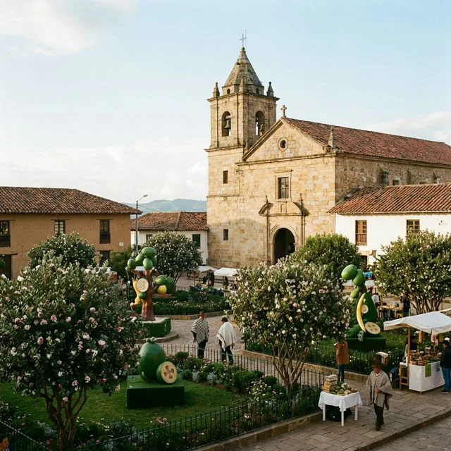 Travel view representing Tibasosa in Boyacá, Colombia