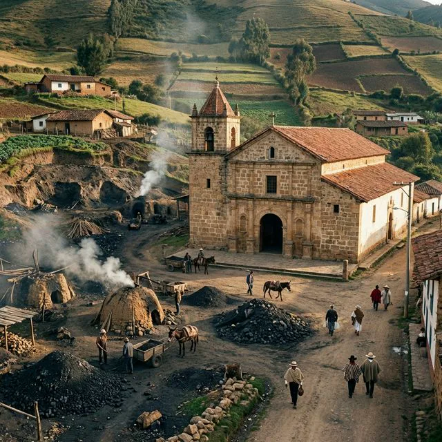 Travel view representing Tópaga in Boyacá, Colombia