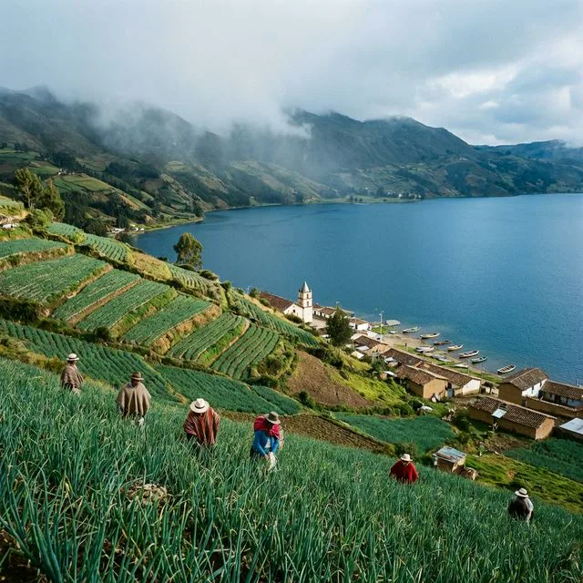 Travel view representing Tota in Boyacá, Colombia