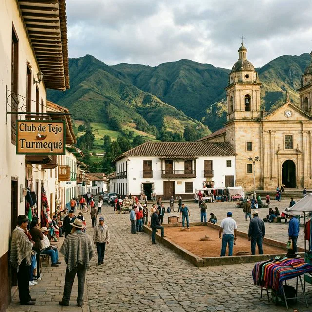 Travel view representing Turmequé in Boyacá, Colombia
