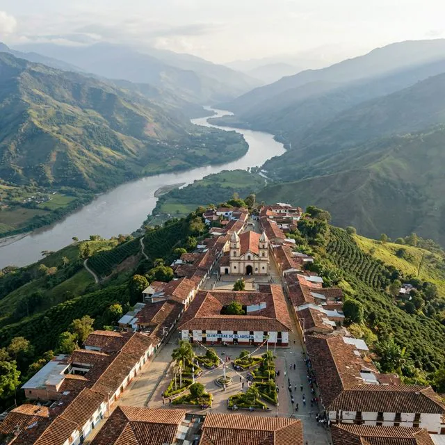 Travel view representing Filadelfia in Caldas, Colombia