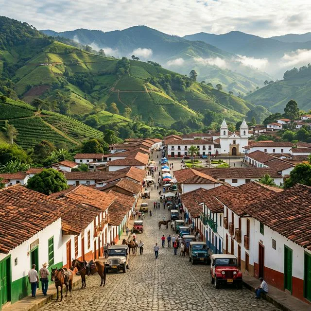 Travel view representing La Merced in Caldas, Colombia