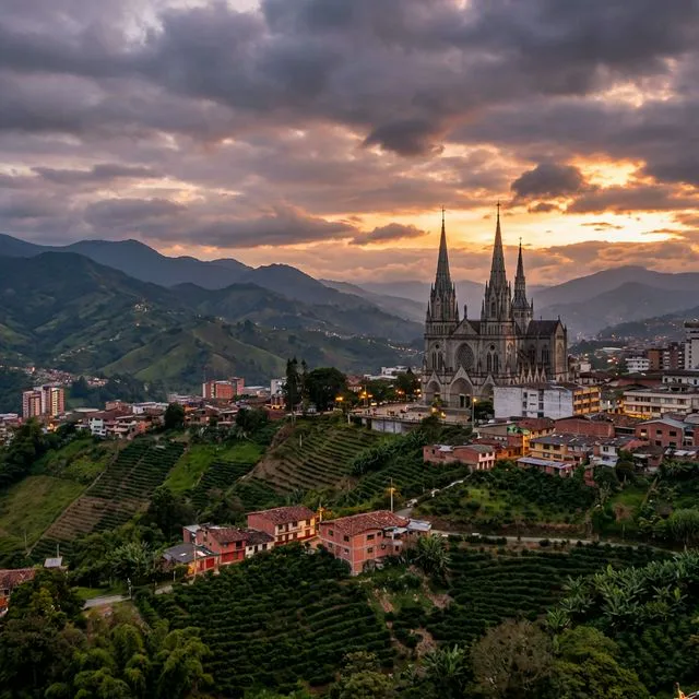 Travel view representing Manizales in Caldas, Colombia