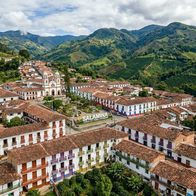 Travel view representing Salamina in Caldas, Colombia