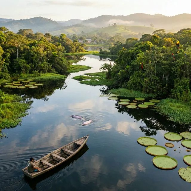 Travel view representing El Paujil in Caquetá, Colombia