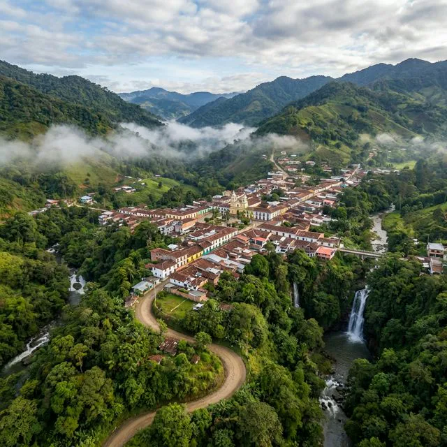 Travel view representing Samaná in Caldas, Colombia