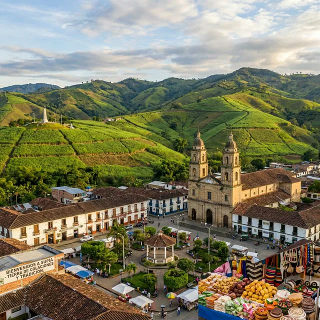 Travel view representing Supía in Caldas, Colombia