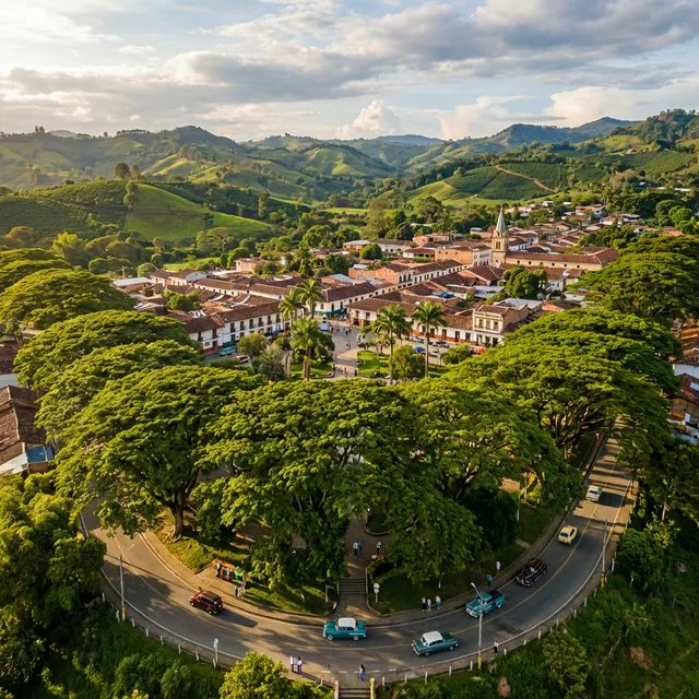 Travel view representing Viterbo in Caldas, Colombia