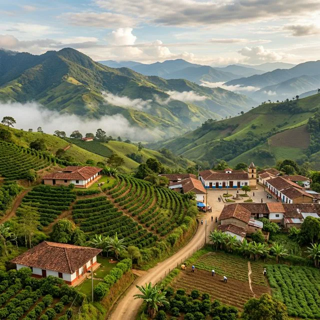 Travel view representing El Tambo in Cauca, Colombia