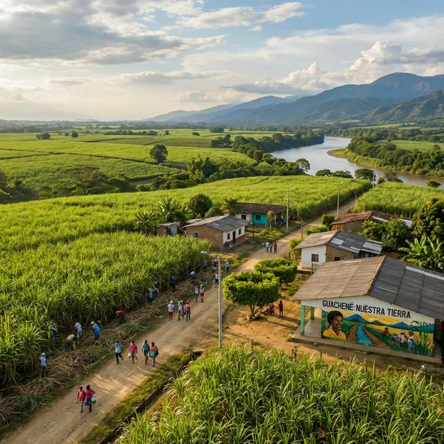 Travel view representing Guachené in Cauca, Colombia