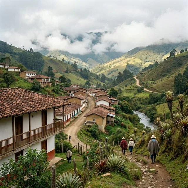 Travel view representing La Sierra in Cauca, Colombia