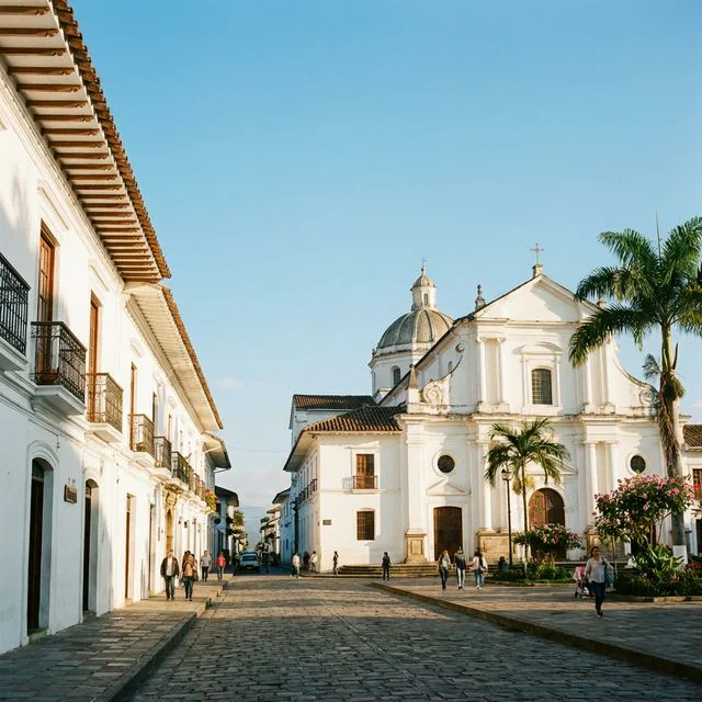 Travel view representing Popayán in Cauca, Colombia