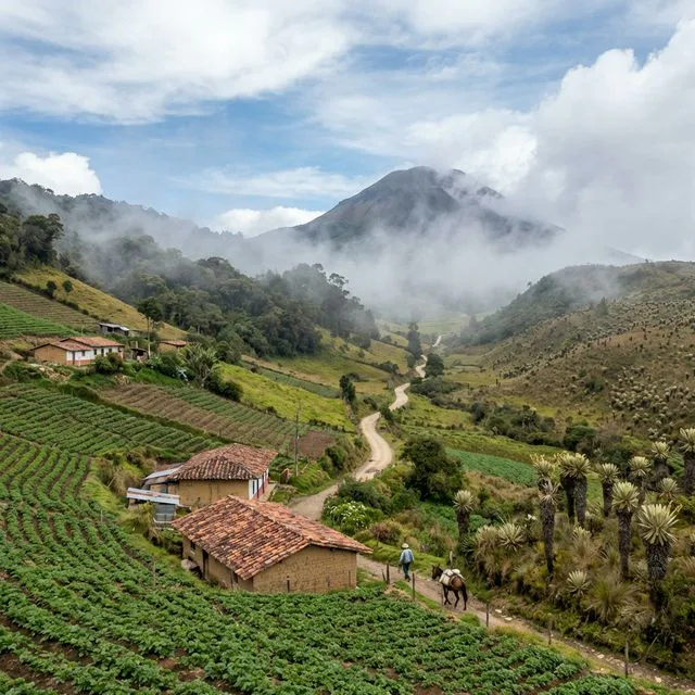 Travel view representing Sotara in Cauca, Colombia