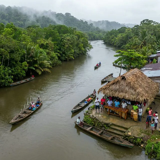 Travel view representing Timbiquí in Cauca, Colombia