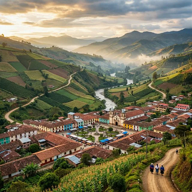 Travel view representing Toribio in Cauca, Colombia