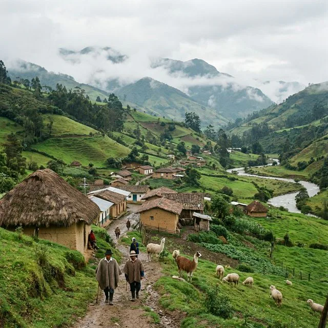 Travel view representing Totoró in Cauca, Colombia