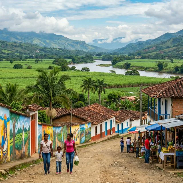 Travel view representing Villa Rica in Cauca, Colombia