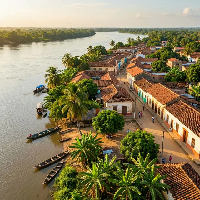 Travel view representing Tamalameque in Cesar, Colombia